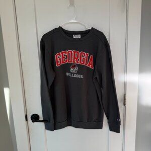 Georgia Bulldogs Champion Crewneck Medium Gray Red